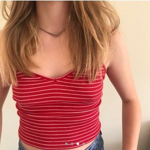 Red stripped brandy Melville tank top